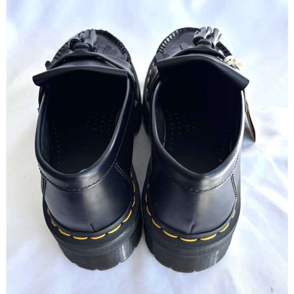 Doc Martens Adrian Quad Women’s 7 Black Leather Slip On Platform Tassel Loafers - Picture 5 of 10